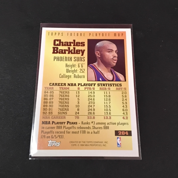Topps Future Playoff MVP Charles Barkley Card - Picture 2 of 2